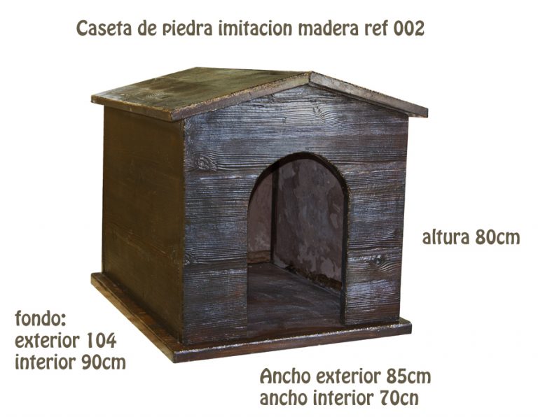 Casetas de obra para perros · piedra artificial Mengual